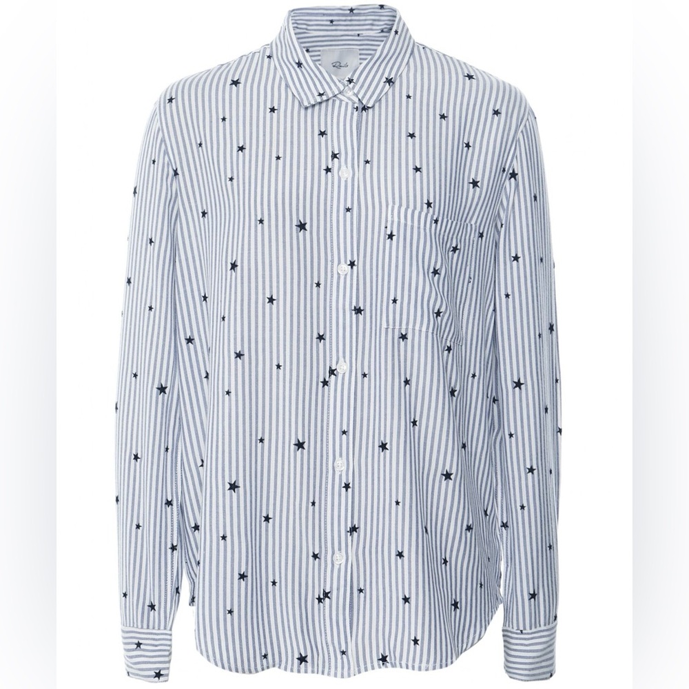 NWT Rails Rocsi Flocked Star Print Shirt - Picture 3 of 5
